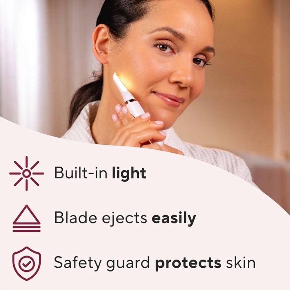 Finishing Touch Flawless Dermaplane Glo Sonic with 6 Replacement Blades - New - Picture 7 of 11